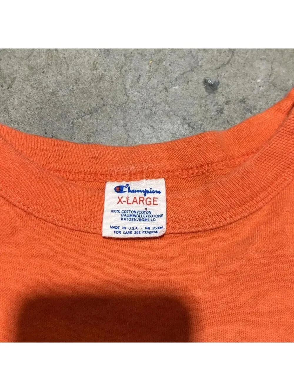 Vtg 70s/80s Auburn University orange Champion tee - Picture 3 of 4